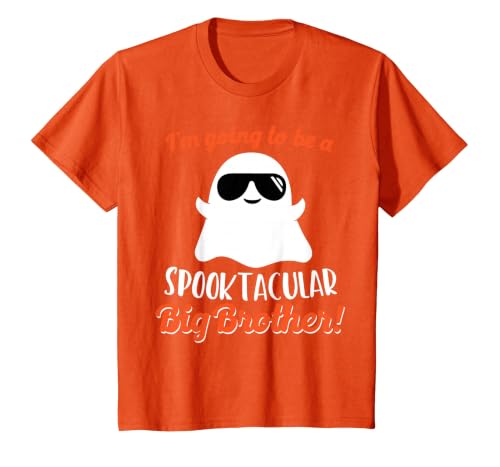 Halloween Pregnancy Announcements by HotW Big Brother Pregnancy Announcement Ghost Funny Boy Halloween T-Shirt - size chart