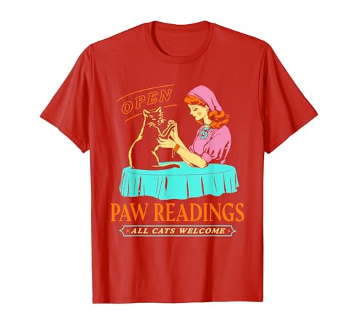All Seeing Funny Halloween Paw Readings Unisex for Men, Women T-Shirt - size chart