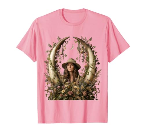 Mademark Safari Explorer Elephant Tusk Skull Framed Art T-Shirt - Men - size chart
