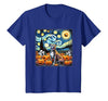 Pitbull Starry Night Tees Starry Night Pitbull Halloween T-Shirt - size chart