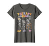 Speech Occupational Physical Therapy Halloween Therapy Squad SLP OT PT Halloween Speech Physical Skeleton T-Shirt - size