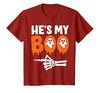He's My Boo Matching Halloween Pajama Couples Funny T-Shirt - size chart