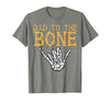 Mens Halloween Shirts For Dad Daddy Papa Men Halloween Dad to The Bone Skeleton Hand Fun Papa Costume Men T-Shirt - size