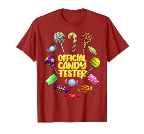 Funny Candy Lovers Gift Chocolate Candies Clothing Cool Candy for Boys Girls Kids Bar Lollipop Halloween Sweets T-Shirt -