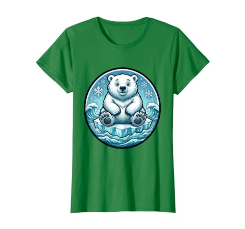 Mademark Polar Bear Lone Ice Floe Arctic Drift Design T-Shirt - size chart