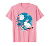 Bunny Rabbit Amidst Blossoms: Spring's Gentle Whisper T-Shirt — design detail