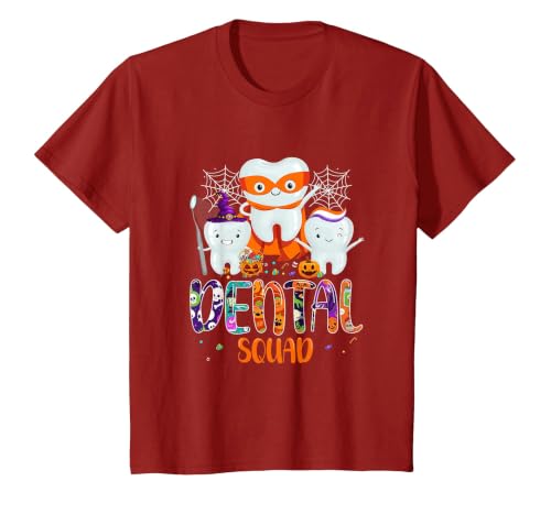 Dental Squad Trick Or Teeth Dentist Halloween Dental Squad Funny Trick Or Teeth Dentist Halloween Ghost T-Shirt - size chart