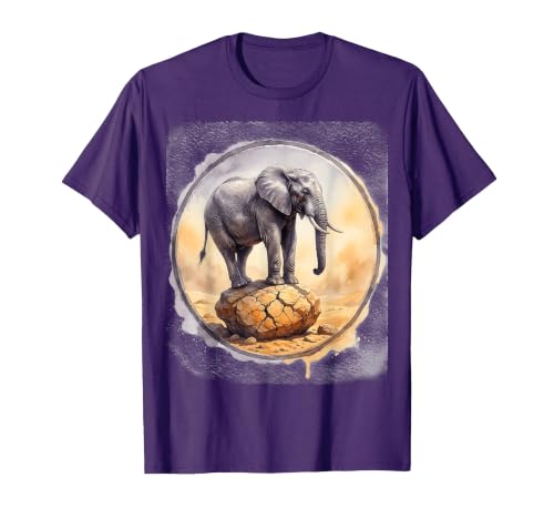 Mademark Elephant Balancing on Desert Rock Graphic T-Shirt - Men - size chart