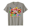 Be Kind Highland Cow Autism Awareness Sped Teacher Be Kind Highland Cow Autism Awareness Inspirational Teacher T-Shirt -