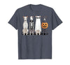 Funny Retro Italian Greyhound Dog Halloween Witch Spooky Ghost Italian Greyhound Pumpkin Halloween Skeleton T-Shirt - size