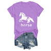 Pukcoun Horse Shirt Horse Lover V-Neck Shirt Retro Graphics T-Shirt Unisex - size chart