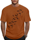 Ithalt Mens Halloween Shirt Halloweentown T Shirt Pumpkin Short Sleeve Top - size chart