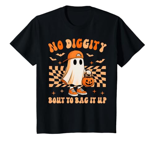 Ghost No Diggity Bout To Bag It Up Halloween Ades Ghost No Diggity Bout to Bag It Up Halloween Toddler Kids T-Shirt - size