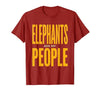 Mademark Elephants Are My People Safari Wildlife Design T-Shirt - Men - size chart