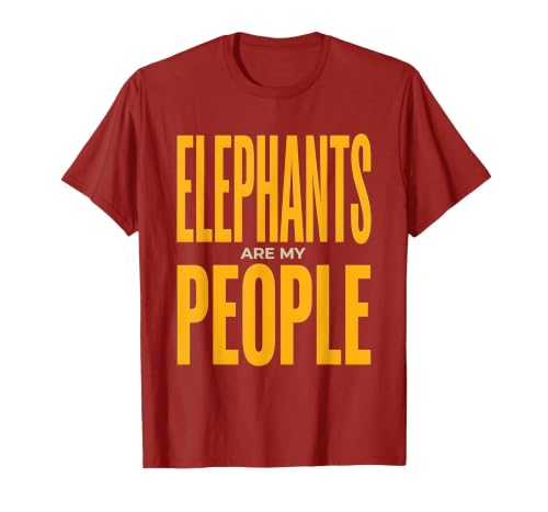Mademark Elephants Are My People Safari Wildlife Design T-Shirt - Men - size chart