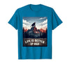 Mademark Life Is Better Up High Monkey Design T-Shirt - Men - size chart