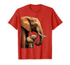 Mademark Mama Elephant Nudging Baby With Trunk Illustration T-Shirt - Men - size chart
