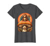 Mademark Monkey Perched on Giant Mushroom Illustration T-Shirt - Women - size chart