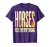Mademark Horses Fix Everything Equestrian Design T-Shirt - Men - size chart