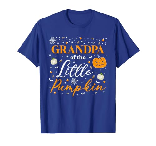 Little Pumpkin Halloween Family Matching Costumes Grandpa of The Little Pumpkin Family Matching Halloween T-Shirt - size