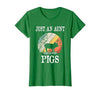 Pigs Lover Gift Co. Just an Aunt Who Loves Pigs T-Shirt - size chart