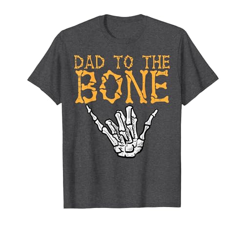 Mens Halloween Shirts For Dad Daddy Papa Men Halloween Dad to The Bone Skeleton Hand Fun Papa Costume Men T-Shirt - size