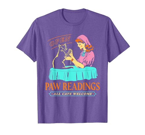 All Seeing Funny Halloween Paw Readings Unisex for Men, Women T-Shirt - size chart
