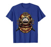 Mademark Shark in Vintage Deep-Sea Diving Helmet T-Shirt - White