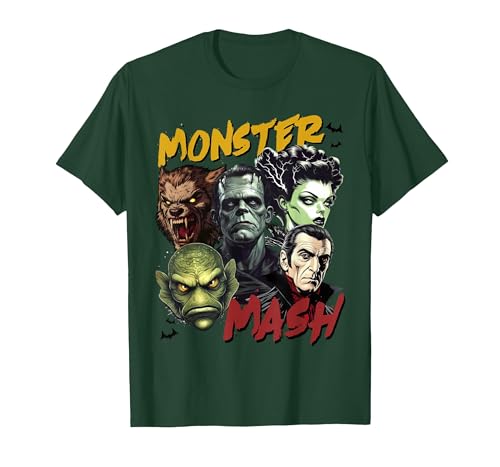 Monster Lover Halloween Season Women Men Kids Horror Scary Monster Lover Vampire Frankenstein Halloween T-Shirt - size chart
