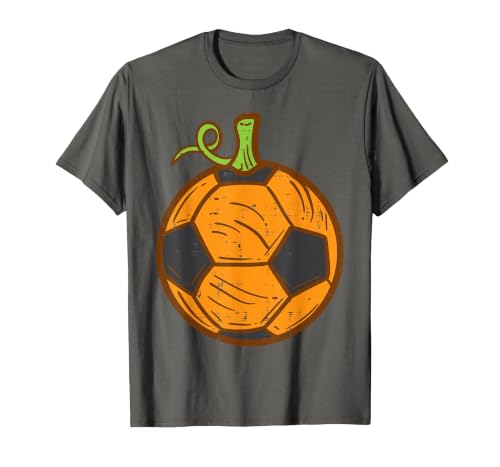 Halloween Shirts For Women Men Kids Boys Girls Halloween Soccer Ball Pumpkin Football Costume Boys Kids Men T-Shirt - size