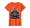 Mademark Meditating Gorilla Zen Monkey Graphic Design T-Shirt - Women - size chart