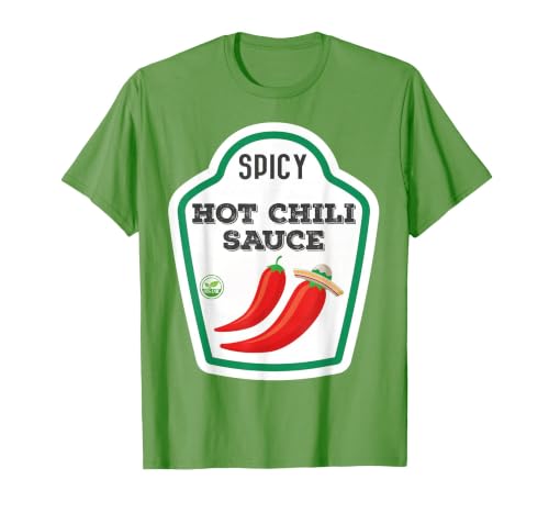 Lustige Essen & Sauce Fasching Kostüm Co. Chilli Sauce Costume Funny Fancy Dress Costumes for Men and Women T-Shirt - size