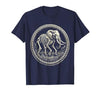 Mademark Elephant Skeleton Mid-Stride Through Tall Grass T-Shirt - Men - size chart