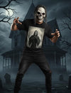 Tstars Pumpkin Halloween Shirt Men Scary Jack-O'-Lantern Face Funny Tee - size chart