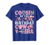 Birthday Girl CowGirl Family Matching Cousin of The Birthday Cow-Girl Rodeo Cow Girl Birthday T-Shirt - size chart