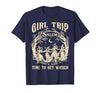Vitage Girls Trip Salem Halloween Womens Funny Tee Retro Girls Trip Salem 1692 They Missed One Witch Halloween T-Shirt -