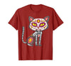 Halloween Cat Shirts For Women Men Kids Owner Sugar Skull Cat Dia De Muertos Day of Dead Halloween Mexican T-Shirt - size