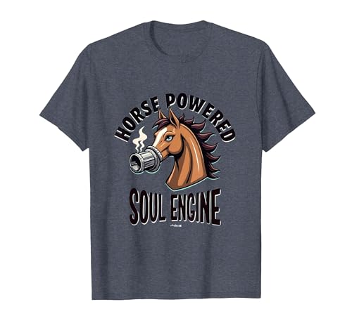 Mademark Horse Powered Soul Engine Equestrian Design T-Shirt - Men - size chart