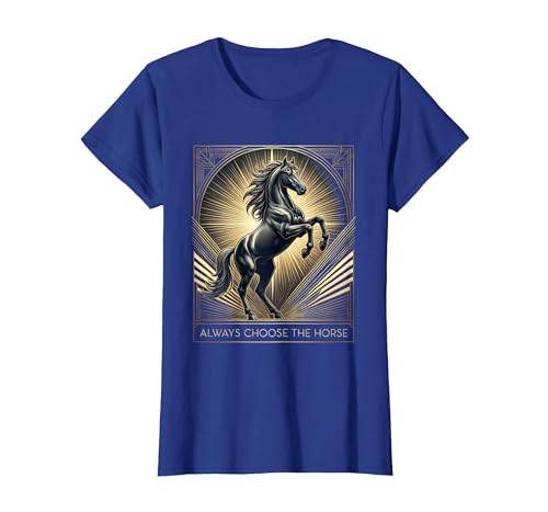 Mademark Always Choose The Horse Women's Equestrian Design T-Shirt - size chart