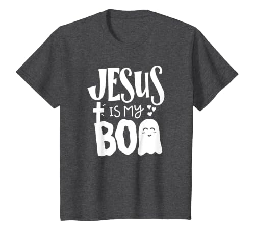 Jesus is My Boo - Funny Christian Halloween Quote Humor T-Shirt - size chart