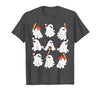 Boo Ghost Halloween Baseball Happy Halloween Baseball Lover T-Shirt - size chart
