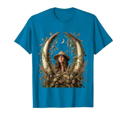 Mademark Safari Explorer Elephant Tusk Skull Framed Art T-Shirt - Men - size chart