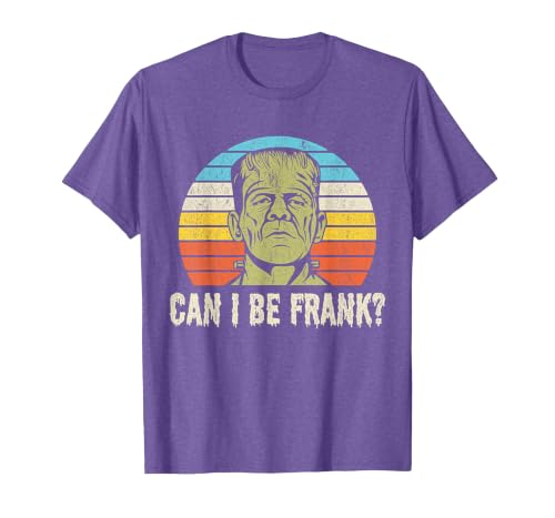 Can I Bee Frank Halloween Halloween Tee Can I be Frank? Funny Horror Frankenstein Tee T-Shirt - size chart