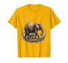 Mademark Elephant Mother and Calf Walking Together T-Shirt - Men - size chart