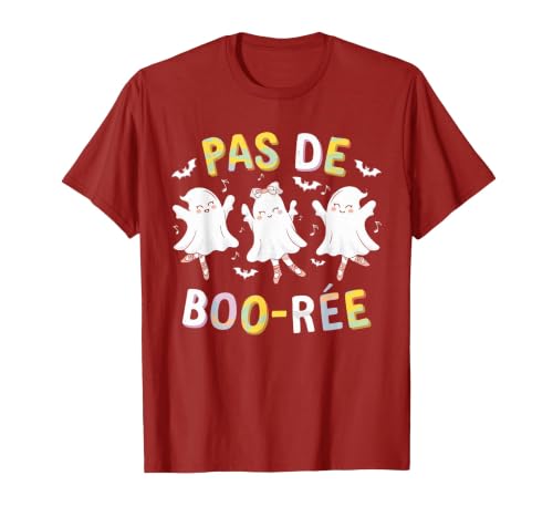 Ballet Ghost Halloween 2024 Spooky Dance Lover Pas de Boo-rée Ghost Ballet Dancer Halloween Dance Teacher T-Shirt - size
