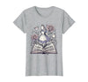 Mademark Fluent In Nonsense Alice in Wonderland Design T-Shirt - size chart