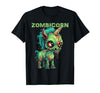 Unique All Hallows Eve Animal Meme Merch Stuff Funny Zombie Unicorn Halloween Tshirt Zombicorn Creature T-Shirt - size chart