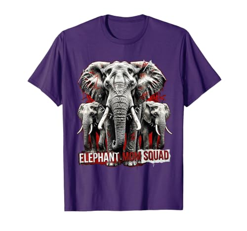 Mademark Elephant Mom Squad Cute Wildlife Design T-Shirt - Men - size chart
