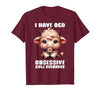 Funny Cow Apparel I Have OCD Obsessive Cow Disorder Cow Lover Farmer T-Shirt - size chart