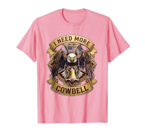 Mademark I Need More Cowbell Funny Music Design T-Shirt - size chart
